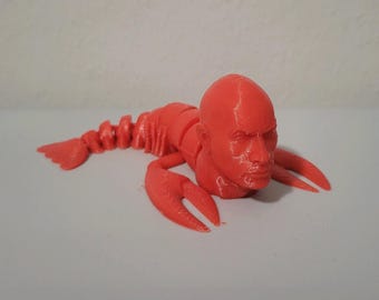 Rock Lobster Fidget Toy, Humorous Articulated Desk Companion, Novelty Stress Reliever