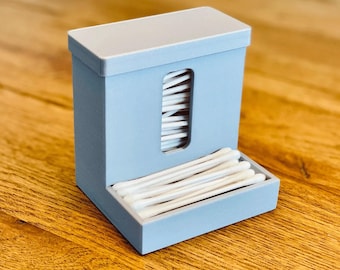 Dispensador de cotonetes, organizador moderno para banheiro, suporte elegante para cotonetes, organizador de penteadeira