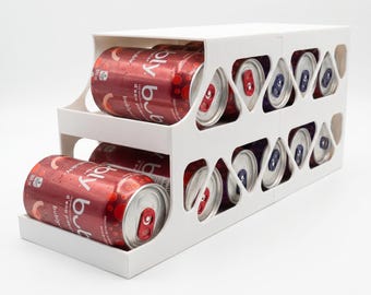 Pop Can Dispenser for Fridge, Auto Feed Soda Holder for 11 Cans