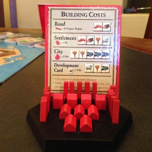 2-Pack Piece Holder for Catan, Settlements Roads and Cards Organizer, Party Favor, Gamer Gift