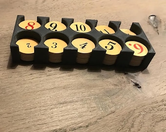 Number Coin Holder for Settlers of Catan, Token Setup Organizer