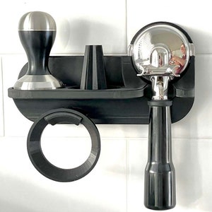 Wall-Mounted Shelf for 58mm Accessories, Portafilter Holder, Tamper Organizers, Espresso Station Decor, Barista Gifts, Coffee Tool Storage