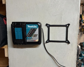 Charger Wall Mount for Makita DC18SD and DC18RC, Press Fit Garage Holder