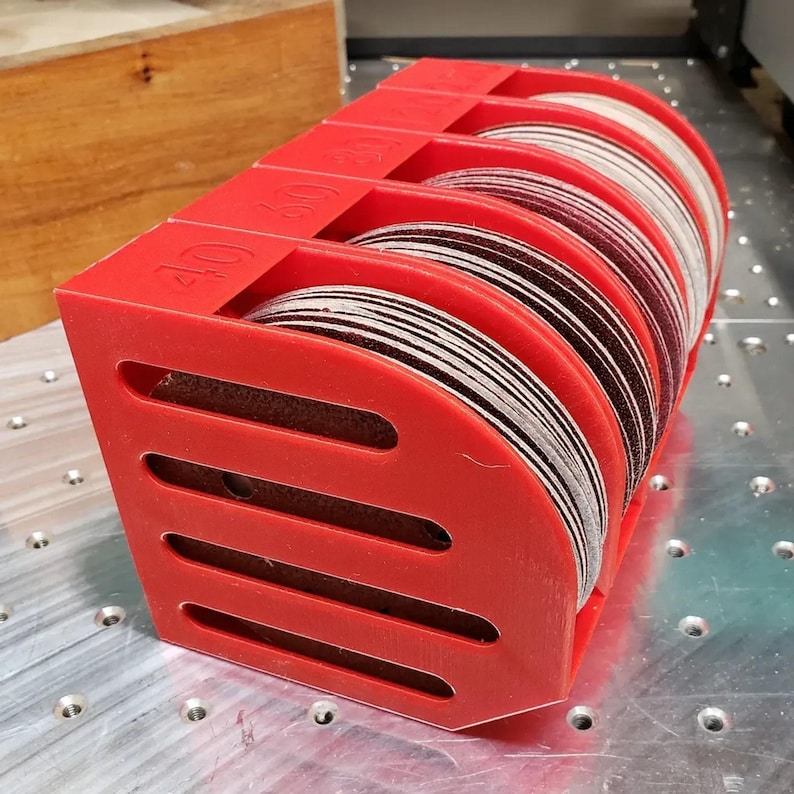 Sanding Rack 5-inch Sanding Disk Organizer, Workshop Storage Rack, Sanding Pad ...