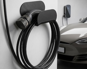 EV Charging Cable Hanger, Wall Mount Holder for Electric Car Charger Cord, Garage Organizer