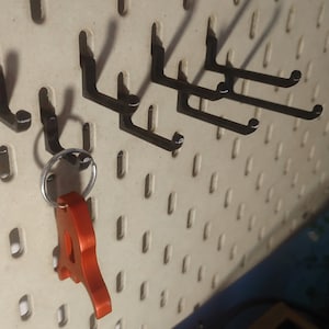 Hooks for IKEA SKADIS Boards, Pack of 5, Pegboard Organizer, 9 Lengths from 10 to 50 mm, Snap-in Hooks,  Ikea Skadis Accessory, Space Saver