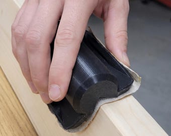 Corner Sanding Block 90 Degree, Uses 5 Inch Orbital Sandpaper Sheets