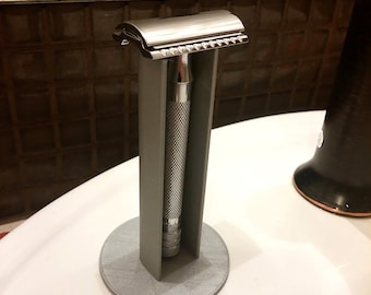 Safety Razor Stand, Men's Grooming Accessory, Shaving Organizer, Travel Shaver, Razor Care, Shaving Accessory, Stand Mount