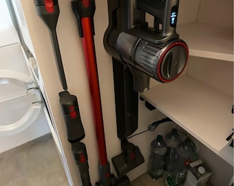 Wall Mount Compatible with Roborock H7, Vacuum Adapter Holder, Space-Saving Storage, Adjustable Fit