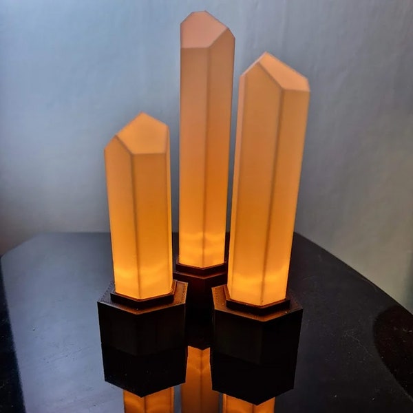 Light-Up 'Power' Crystal Inspired by Stargate SG-1, Decorative Fandom Accents, Nerd Gift, 3D Printed Collectible, Unique Prop Replica