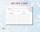 New Year Recipe Card | Holiday Recipe Card | Digital Download