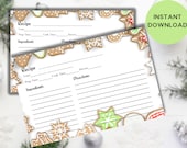 Recipe Exchange Card | Holiday Recipe Card | Christmas Recipe Card