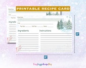 Holiday Recipe Card | New Year Recipe Card | Recipe PDF