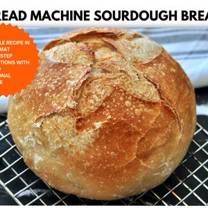 Receta de pan de masa madre de la máquina de pan / Descarga digital instantánea / Imprimible /