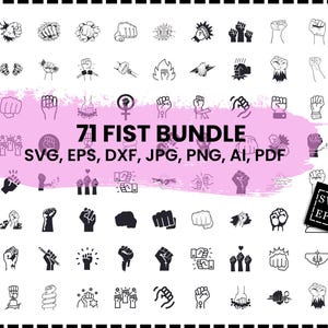 Fist Svg Bundle, Fist Png Bundle, Fist Clipart, Fist Svg Cut Files for Cricut, Fist Silhouette, Fistbump Svg, Black Fist Svg, Punch Svg
