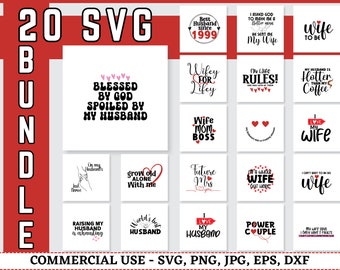 Pakiet SVG Mąż i Żona, Małżeńskie Przysłowia SVG, Pakiet SVG, Zabawne Małżeństwo SVG, Mąż SVG, Humor SVG, Życie Żony SVG PNG, Żona SVG PNG