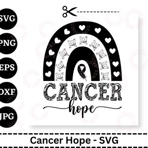 Cancer Awareness Svg, Cancer Awareness Rainbow Svg, Cancer Svg, Hope Svg, Breast Cancer Svg,  Stay Strong Svg, Cancer Hope Svg Cut File