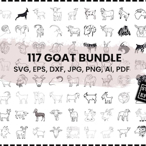Goat Head Svg, Farm Animal Svg, Goat Svg, Goat Face Svg, Goat Svg Bundle, Goat Dxf, Goat Png, Goat Eps, Goat Vector, Goat Cut Files