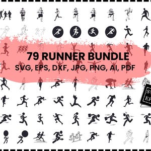 Runner Svg Bundle, Runner Svg, Runner Png, Run Svg, Runner Clipart, Running Svg, Runner Cut Files, Running Women Svg, Running Man Svg