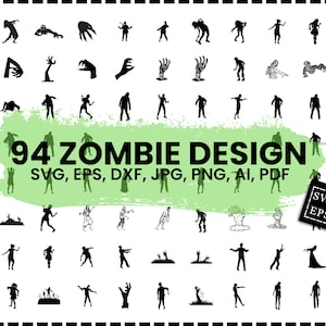 Zombie Svg, Zombie Silhouette, Halloween Svg, Horror Svg, Spooky svg, Zombie Png, Zombie Clipart, Zombie Hand Svg, Svg Files For Cricut, Png
