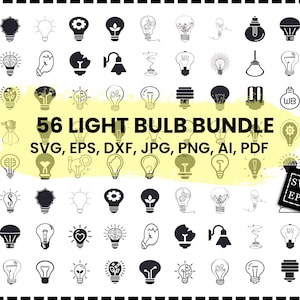 Light Bulbs Svg, Bulb Svg, Lightbulb Idea Svg, Light Bulb Dxf, Light Bulb Png, Light Bulb Eps, Light Bulb Vector, Light Bulb Svg Bundle