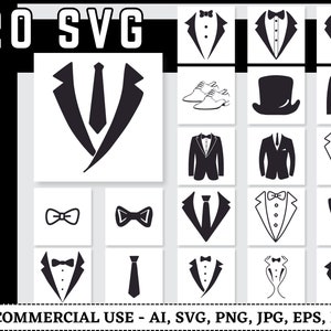 Tuxedo SVG bundel, Tuxedo SVG, Tuxedo Clipart, Pak svg, Gentleman svg, Bow Tie Svg, nek stropdas svg, Tuxedo png, Tuxedo Shirt Svg, Cut Files