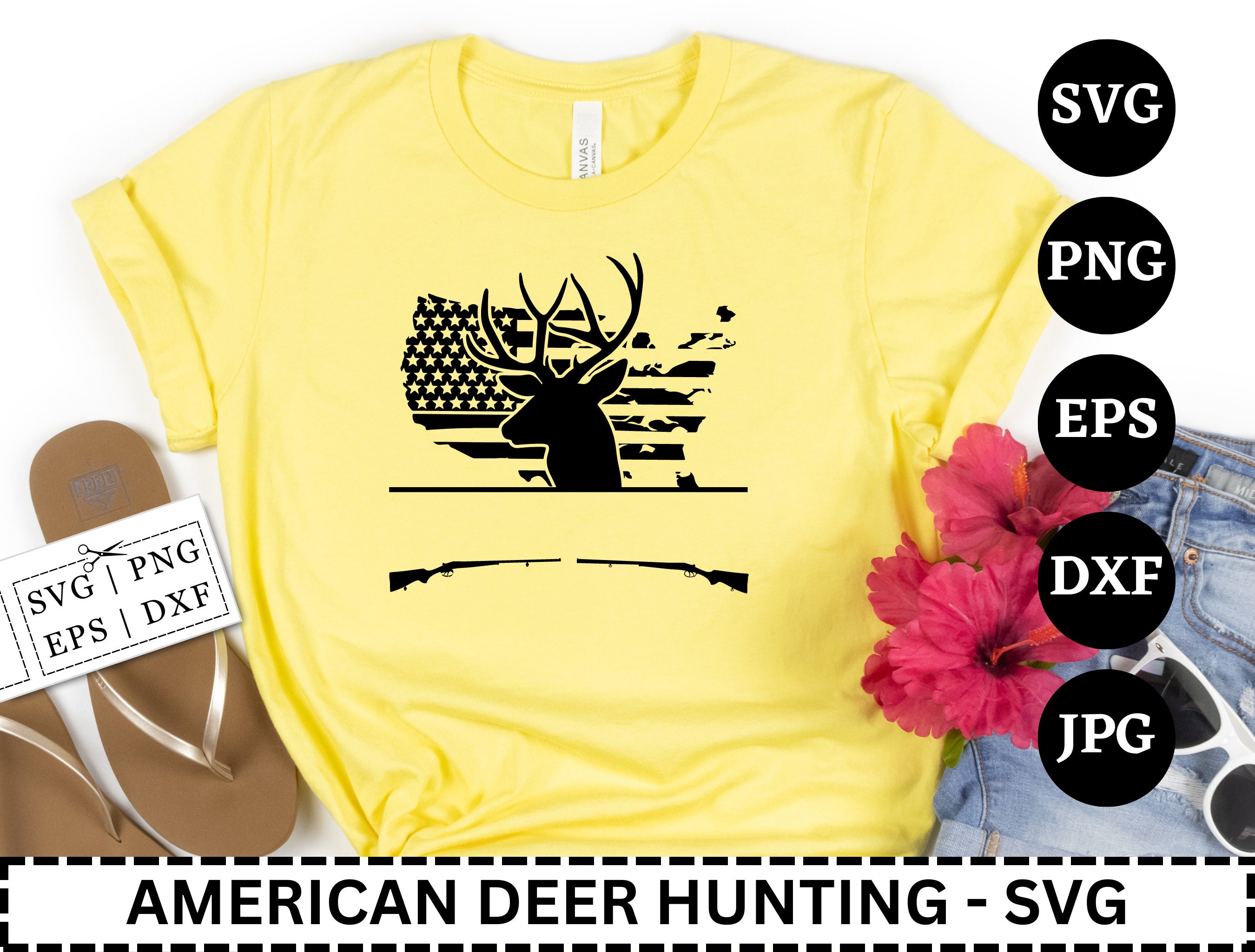 American Flag Svg Hunting Svg Deer Hunting Svg Hunter Svg - Etsy