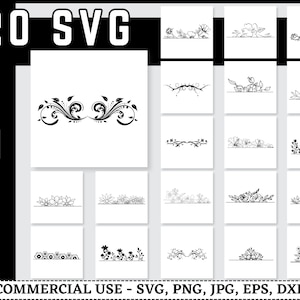 Flower Svg Bundle, Floral Svg Bundle, Flower Svg, Floral Svg, Plant Svg, Floral Border Svg, Flower clipart, Flowers and Leaves, flowers