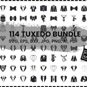 Tuxedo Svg Bundle, Tuxedo Png Bundle, Tuxedo Clipart, Suit Clipart, Suit Bundle Svg, Tuxedo Cut File, Tuxedo Svg Cut Files for Cricut