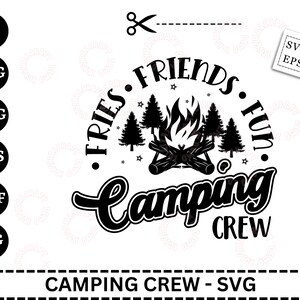 Camping Crew Svg, Crew Svg, Camping Cut File, Camping Quote Svg, Camping Saying Svg, Camping Design Svg, Camping Shirt Svg, Crew Png, Dxf