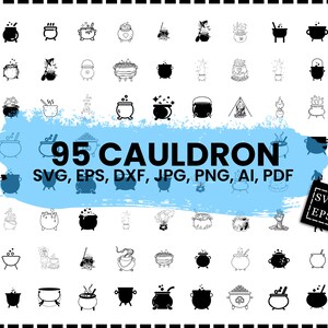 Cauldron SVG, Witch SVG, Halloween Clipart, Witch Potion Svg, Witch cauldron Svg, dxf, eps, png, Cutting File, Svg Cut File, Silhouette