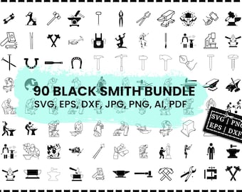 Blacksmith Svg Bundle, Blacksmith Tools Svg, Anvil Svg, Tongs Svg, Blacksmith Dxf, Blacksmith Png, Blacksmith Eps, Blacksmith Vector
