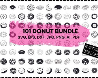 Donut Svg Bundle, Donut Svg, Donut Clipart, Doughnut Svg, Sprinkle Donut Svg File, Cutting Files, Cake Svg, Icing, Sprinkles, Png