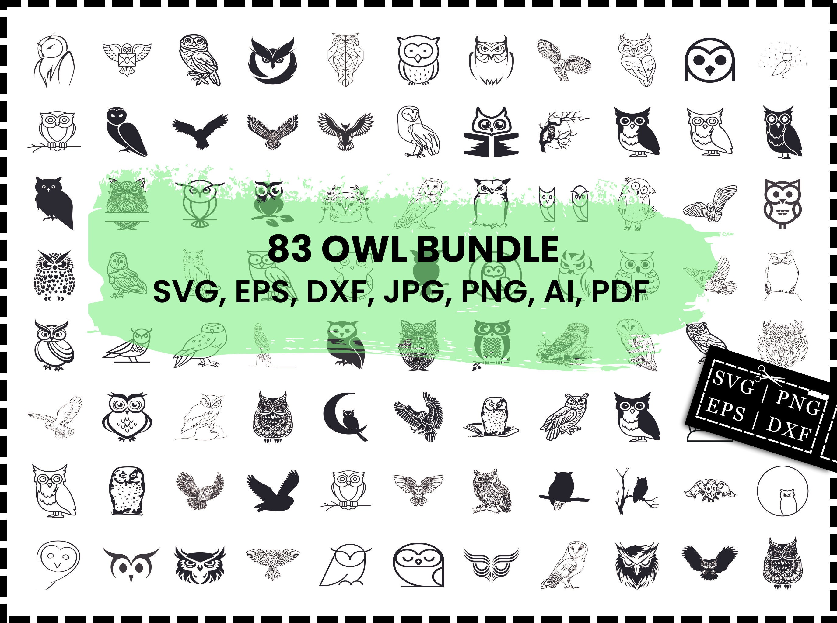 Owl Svg Bundle, Owl Clipart, Owl Svg Files for Cricut, Owl Svg Cut Files for Cricut, Bird Silhouette