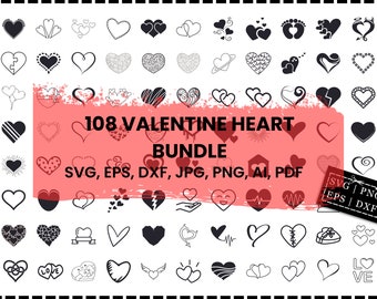 Valentine Hearts Svg Bundle, Heart Svg Bundle, Heart Svg Cricut, Open Heart Svg, Doodle Heart Svg, Love Svg, Valentine Digital Jpg, Png