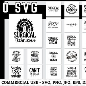 Surgical Technician Svg Bundle, Surgical Tech Svg, Surgical Technical Svg Design, Surgical Technologist, Eps, Dxf, Ai, Png, Files For Cricut