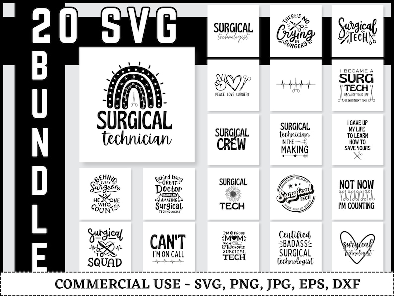 Surgical Technician Svg Bundle, Surgical Tech Svg, Surgical Technical ...