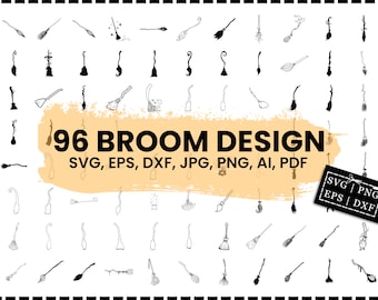 Brooms svg, Witches Brooms SVG, Halloween svg, Witch svg, Halloween Clipart, Broom Bundle svg, Halloween Broom, Broomstick SVG, Silhouette
