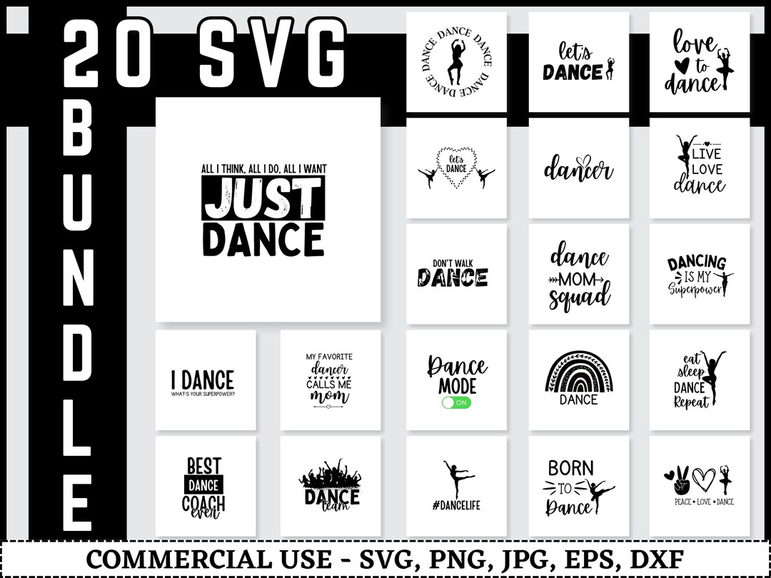 Dance Svg Bundle, Dance Bundle SVG File for Cricut, Dance Shirt SVG ...