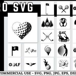 Golf Svg, Golf Svg Bundle, Golf Png, Golf Split Monogram Svg, Golf Name Frame, Golf Club Svg, Golf Ball Svg Clipart, Fichiers svg Golf