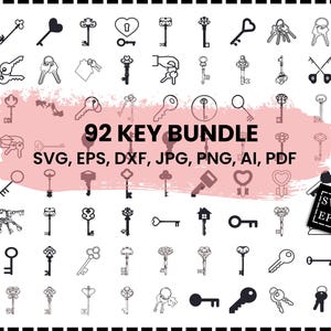Key Svg, Key Clipart, Keys Svg Bundle, Magic Key Svg, Vintage Key Svg, Lock Svg, Key Lock Clipart, Key Vector, Key Cut File, Key Silhouette