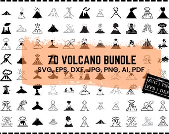 Volcano SVG Bundle, Volcano Svg, Volcano Files for Cricut, Volcano Cut Files For Silhouette, Volcano Dxf, Volcano Png, Volcano Vector
