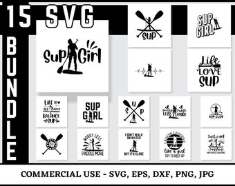 Sup SVG-Bundle, Stand Up Paddle Boarding SVG, SUP Girl SVG, Peace Love Paddle SVG, Sup Girl Paddleboard SVG, Lake Life SVG, Surfing SUP svg