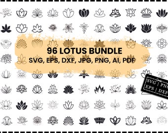 Pacote Lotus Svg, Lotus Clipart, Lotus Vector, Lotus Cricut, Lotus Download, Lotus Svg Cut File, Lotus Silhouette, Cricut, Download instantâneo