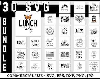 Paquete SVG de la señora del almuerzo, paquete de diseño de camisetas de la señora del almuerzo, SVG, PNG, ESP, DXF, JPG, SVG de la señora del almuerzo escolar, SVG de la cafetería escolar, SVG del almuerzo
