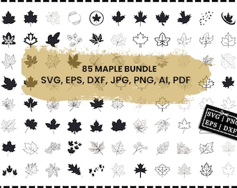 Maple Leaf Svg Bundle, Canadian Leaf Svg, Maple Leaf Svg, Maple Leaf Dxf, Maple Leaf Png, Maple Leaf Eps, Canadian Maple Leaf Svg