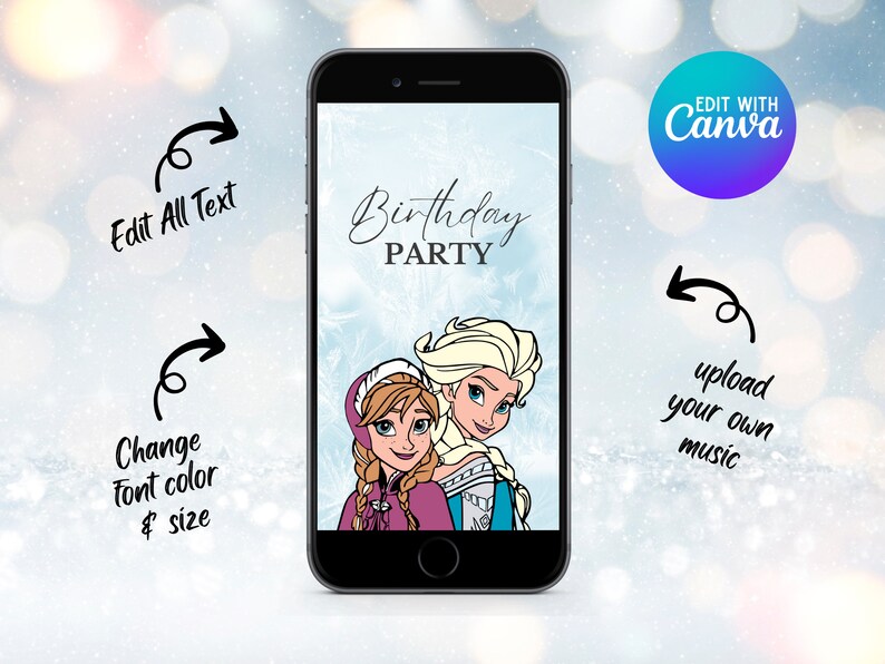 Frozen Birthday Video Invitation, Frozen Video Invitation, Frozen Party
