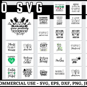 Garden Svg Bundle, Plant Svg Bundle, Plant Lover Svg, Plant Mom Svg, Plant Quote Svg, Houseplant Svg, Funny Plant Quote Svg, Gardening Quote