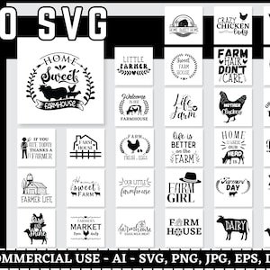 Farm Life SVG Bundle, Farm svg Bundle, Farmhouse Quotes svg, Farm svg, Farm Life svg, Home Sweet Home svg, Life Is Better On The Farm SVG