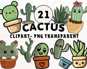 Watercolor Cactus Clipart, desert cactus clipart, desert cacti, succulent clipart, instant download, commercial use, desert Cactus PNG